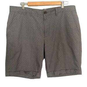 Penguin Men's Shorts Gray Pattern Chino Pockets Size 36